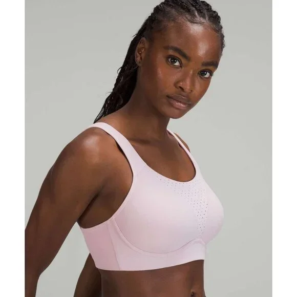 Lululemon Run Times Sports Bra High Support Pink Peony 40DD Running Gym Athletic - Picture 10 of 11